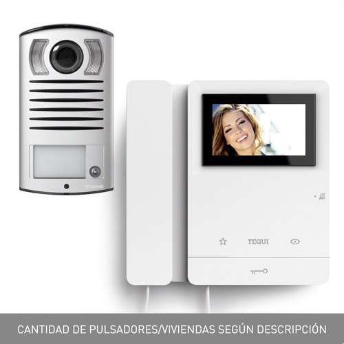 Kit videodörrtelefon för 1 bostad Tegui Linea 2000 med monitor Serie 8 med referens 378121 från TEGUI