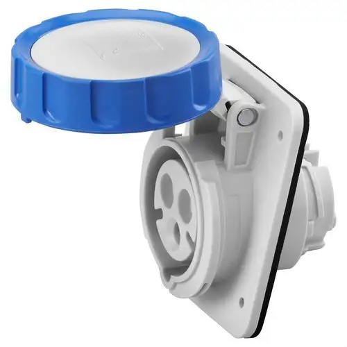 Fast infällningsbas 10º IP67 2P+T 16A 230V 6H med referens GW62227H från GEWISS