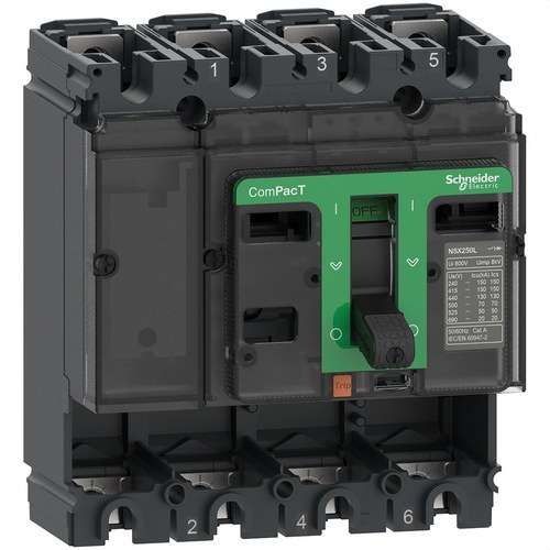 Kapslingsblock ComPacT NSX250N 50kA AC 4P 250A med referens C25N4 från SCHNEIDER ELECTRIC