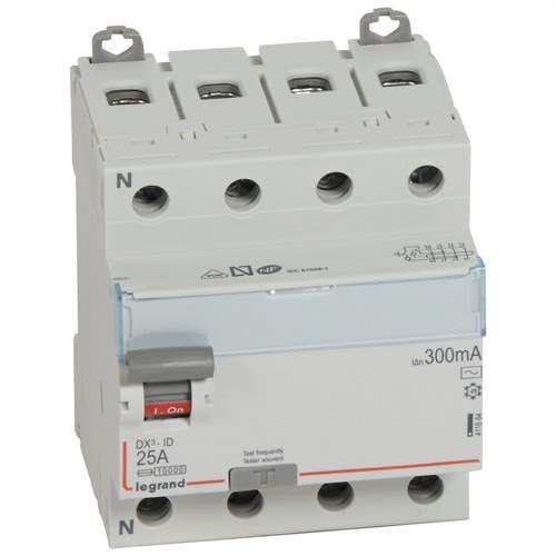 Differential DX3 4P 25A 300mA Klass AC med referens 411664 från LEGRAND