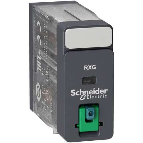 Relä 2 C/O 5A + Testknapp 24V DC med referens RXG21BD från SCHNEIDER ELECTRIC