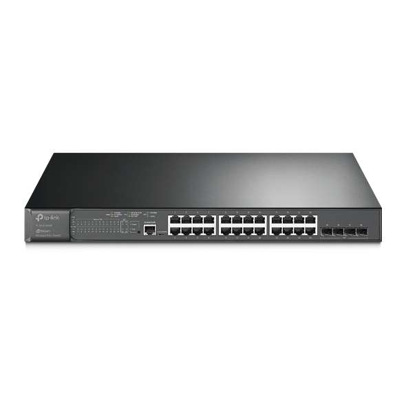 Administrerad JetStream-switch med 28 Gigabit-portar L2 med 24 PoE+-portar med referens TL-SG3428MP från TP-LINK