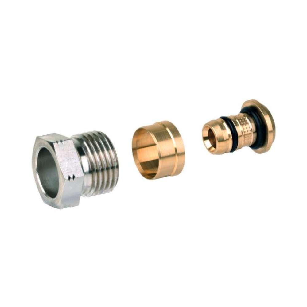Rörkopplingar för multicaia/PE-X rör diameter 16x2mm med referens FIG1/2M16X2 från RESIDEO