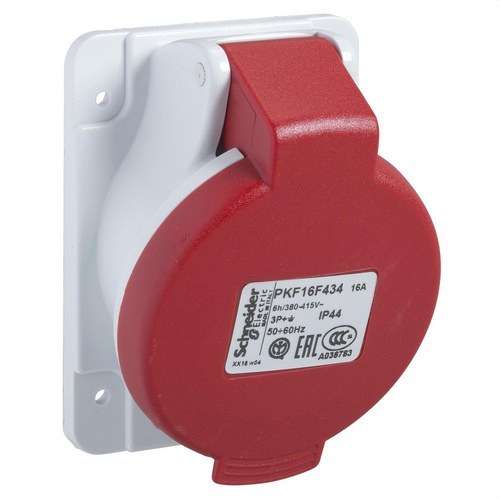 Inbyggd lutande bas 16A 3P+TT 380-415V IP44 med referens PKF16F434 från SCHNEIDER ELECTRIC