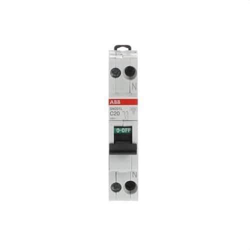 Magnetotermisk SN201L-C20 1P+N 20A Kurva C 4,5kA med referens 2CSS245101R0204 från ABB