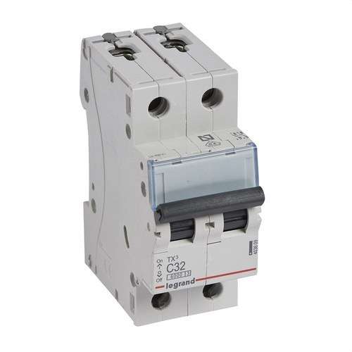 TX3 2P 32A Automatbrytare Kurva C 6kA med referens 403609 från LEGRAND