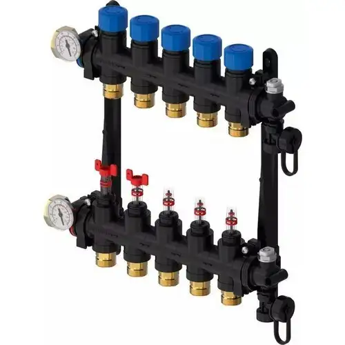 UPONOR VARIO M FÖRDELARE MED FLÖDESMÄTARE FM 4XG3/4"EURO med referens 1085946 från UPONOR