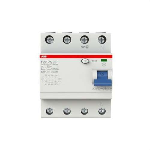 4P-differential 80A Klass AC 30mA med referens 2CSF204001R1800 från ABB