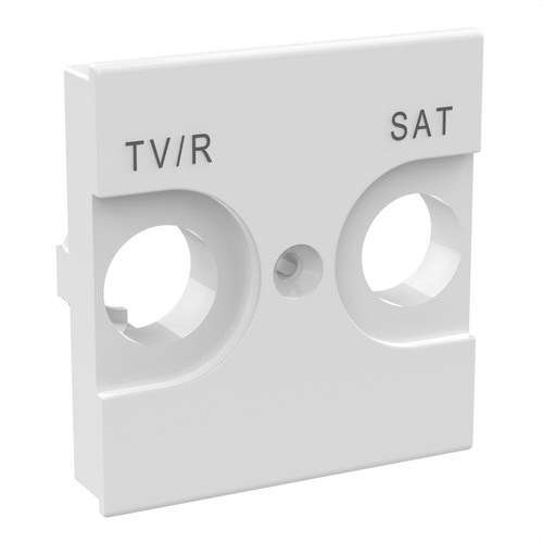 Universell front för TV/R-SAT-anslutning, 2 moduler, vit Classia med referens RW4212 från BTICINO