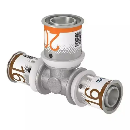 Uponor S-Press PLUS reducerad T-koppling 25x16x20 med referens 1070573 från UPONOR