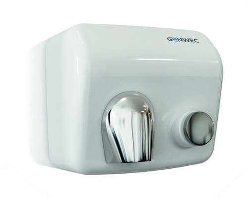 Handtork med tryckknapp Classicflow vit stål manuell med referens GW01 26 03 00 från GENWEC