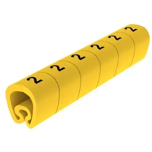 Förskurna gula markörer Ø18 PVC-plastbelagda med referens 1813-2 från UNEX