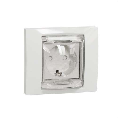 Schuko-uttag IP44 New Unica Polar med referens NU003718 från SCHNEIDER ELECTRIC