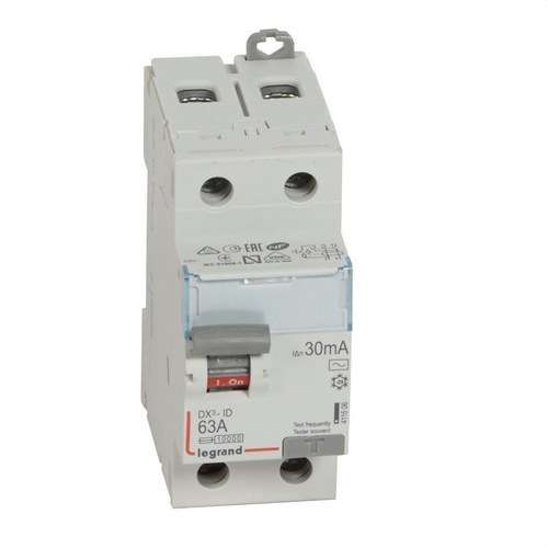 Differentialbrytare DX3 2P 63A 30mA Klass AC med referens 411506 från LEGRAND