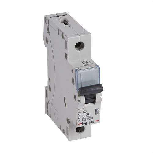 Magnetotermisk TX3 1P 25A Kurva C Kurva C 6kA med referens 403578 från LEGRAND