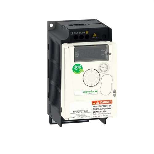 Frekvensomriktare ALTIVAR-12 0,75KW 240V 1PH med referens ATV12P075M2 från SCHNEIDER ELECTRIC