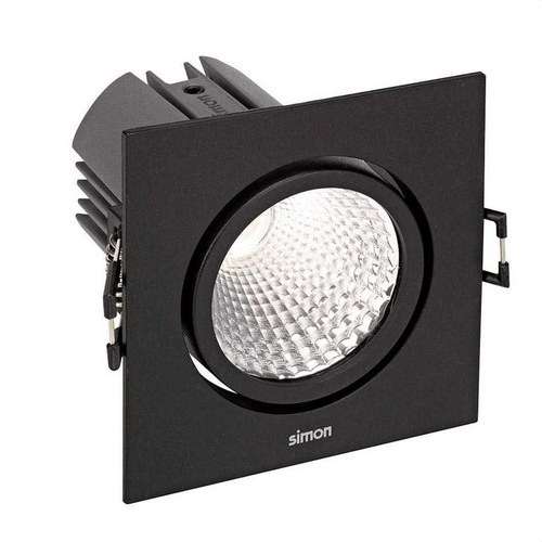 Downlight LED 703.24 ORIENTERBAR KVADRATISK 2700K WIDE FLOOD svart med referens 70324038-482 från SIMON