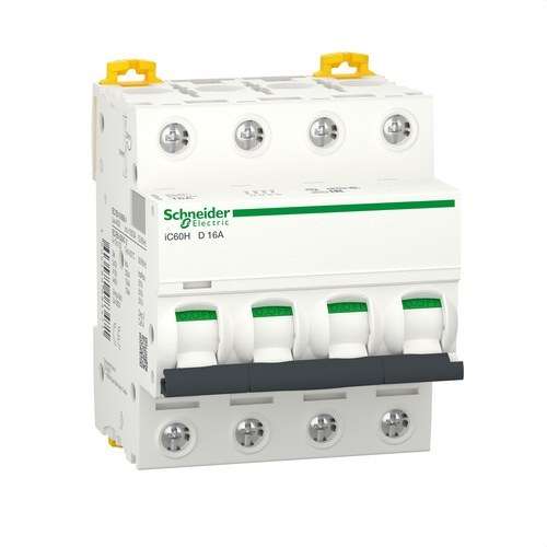 iC60H 4P 16A Automatisk brytare Kurva D 1000A med referens A9F85416 från SCHNEIDER ELECTRIC