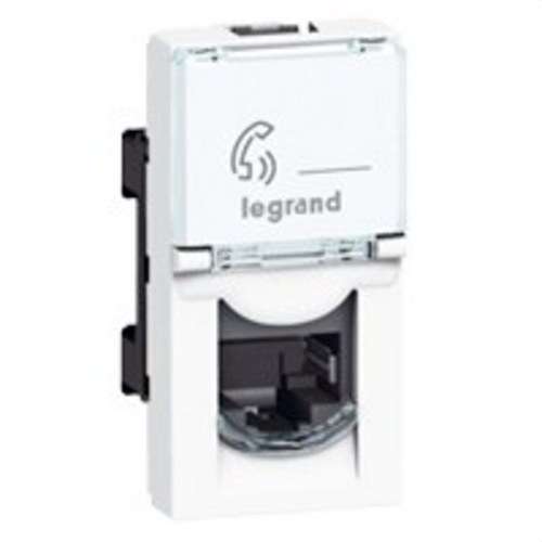 RJ45-uttag 1 modul Kategori 5E FTP vit Mosaic med referens 076552 från LEGRAND