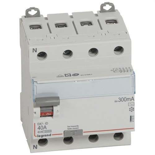 Differential DX3 4P 40A 300mA Klass AC med referens 411665 från LEGRAND