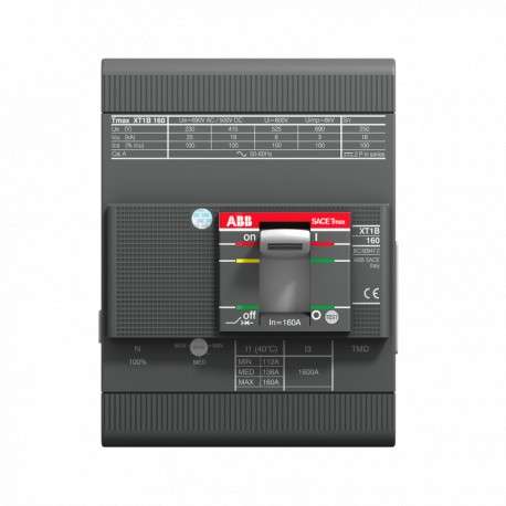 Automatisk brytare gjuten kapsling ABB Tmax XT4S 250 Ekip I 250A 4P fast med referens 1SDA068500R1 från ABB