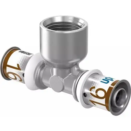 Uponor S-Press PLUS T-koppling hon 16-RP1/2"FT-16 med referens 1070595 från UPONOR