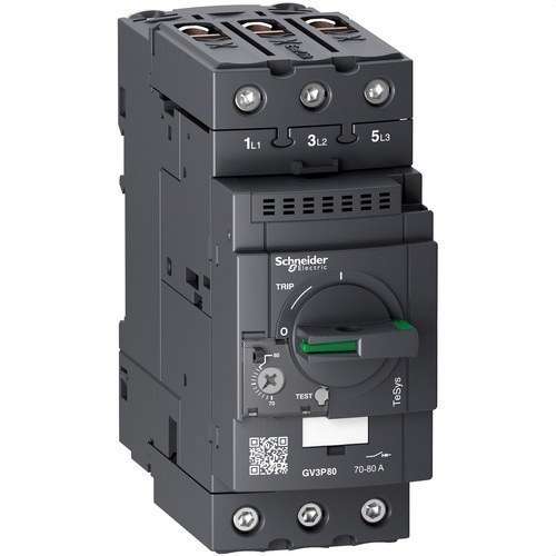 Motorskyddsbrytare TeSys GV3 3P 70-80A EverLink med referens GV3P80 från SCHNEIDER ELECTRIC