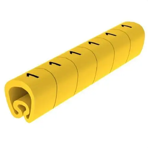 Förskurna gula markörer Ø18 PVC-plastbelagda med referens 1813-1 från UNEX