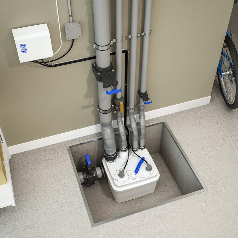 SFA SANICUBIC 1 WP pumpstation med referens CUBIC1IP68NM från SFA SANITRIT