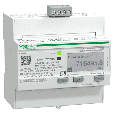 Energimätare iem3255 x/5a c.0,5s modbus MID med referens A9MEM3255 från SCHNEIDER ELECTRIC