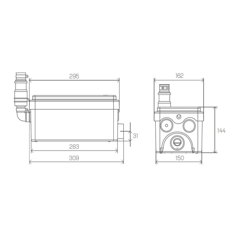 SFA SANISHOWER evakueringspump för duschar med referens 0101000 från SFA SANITRIT