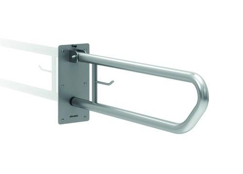 Folding Support Rail 800mm with Satin Stainless Steel Toilet Roll Holder with reference GW11 07 04 01 from the brand GENWEC
