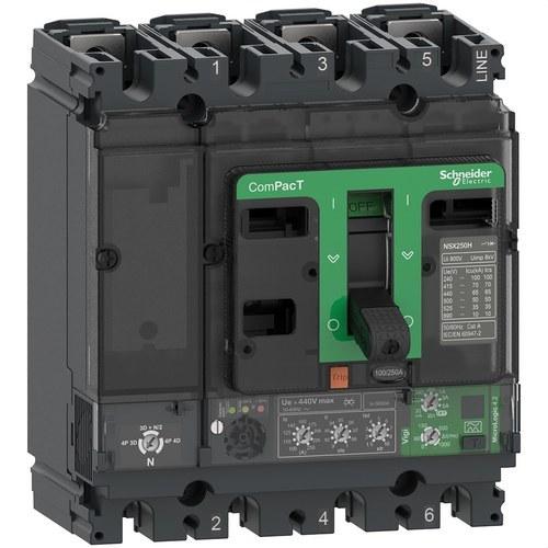 Automatisk strömbrytare ComPacT NSX160F 36kA AC 4P4R 160A Micrologic 4.2 med referens C16F44V160 från SCHNEIDER ELECTRIC