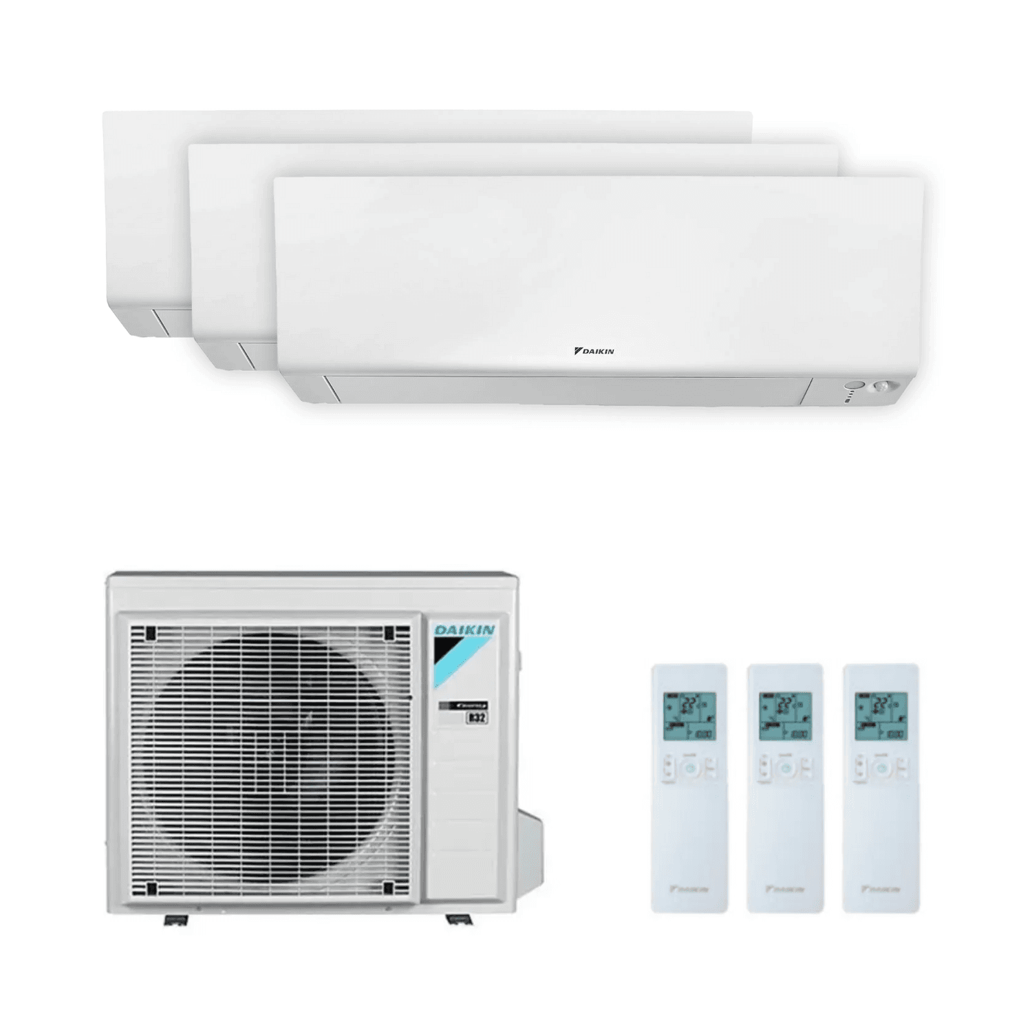 Luftkonditionering 3x1 med wifi Daikin Perfera 2,0 kW + 2,5 kW (2) med referens KITDAIPER3MXM52A202525 från DAIKIN