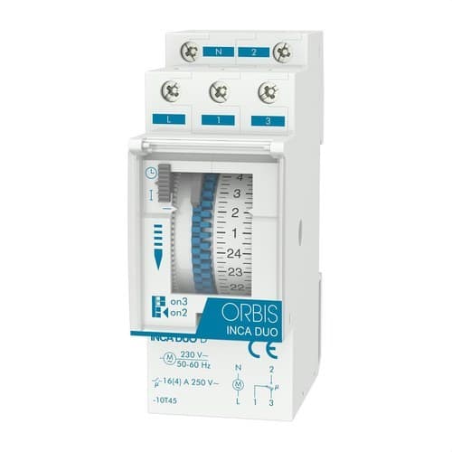 Analog timerbrytare INCA DUO D 230V med referens OB330132 från ORBIS