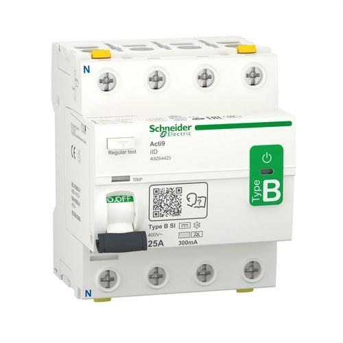 Schneider Electric Acti9 iID Jordfelsbrytare 4P 25A 300mA B-SI med referens A9Z64425 från SCHNEIDER ELECTRIC