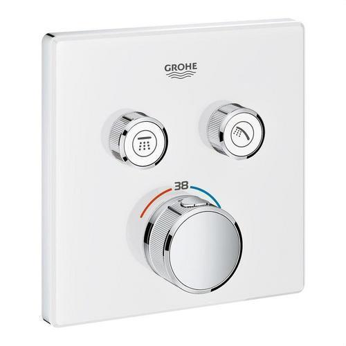 Inbyggnadstermostat med 2 reglage Grohtherm SmartControl - Krom/Moon White med referens 29156LS0 från GROHE