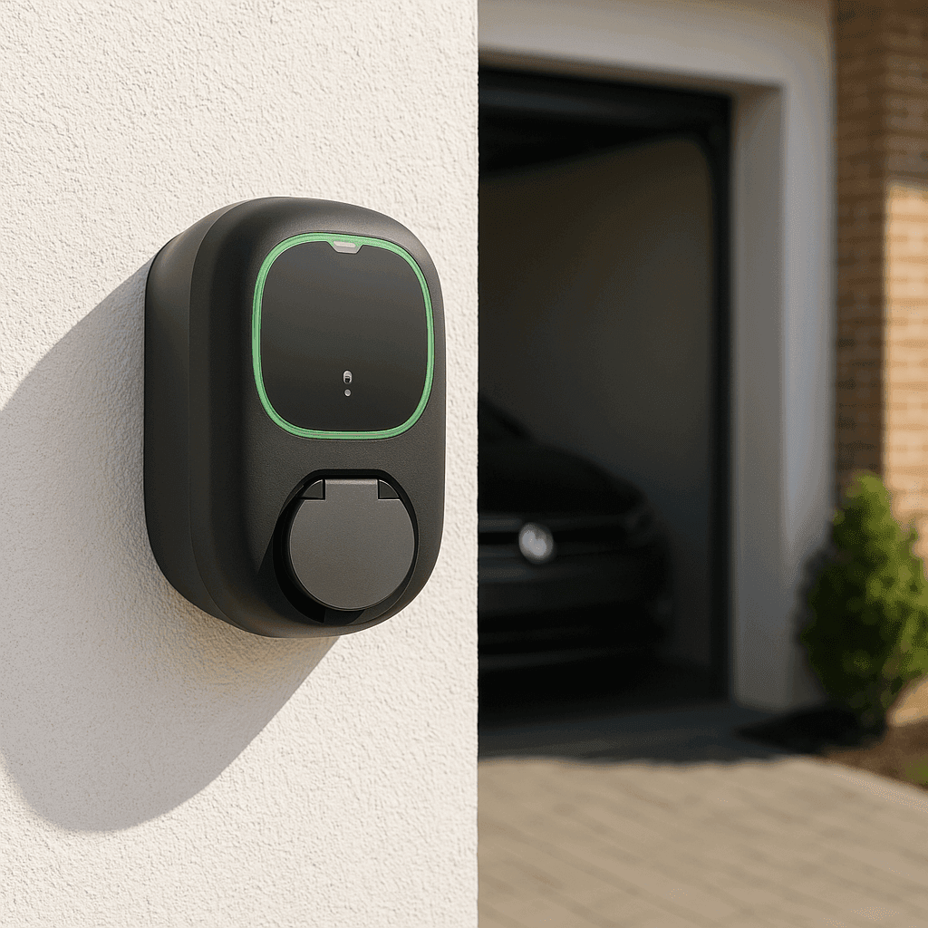 Elbilsladdare med wifi svart Wallbox Pulsar Pro Socket 22 kW med referens PPR2-W-2-4-K-002 från WALLBOX