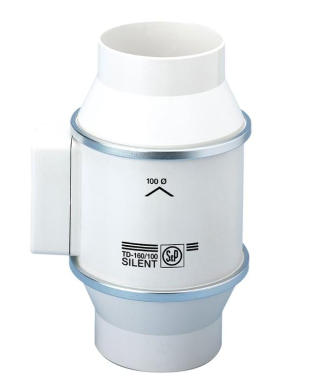 Ducted helicocentrifugal extractor TD-160/100N Silent with reference 5211318000 from the brand SOLER & PALAU