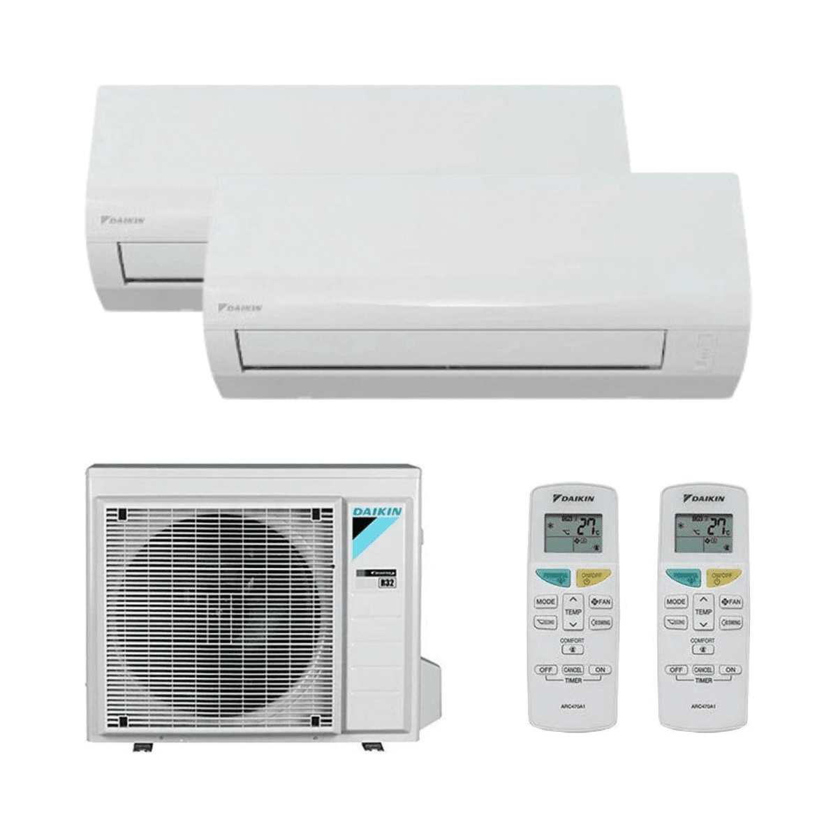 Luftkonditionering med wifi 2x1 Daikin Sensira 2,5 kW 9000 BTU med referens KITDAISENSIRA2X125+25 från DAIKIN