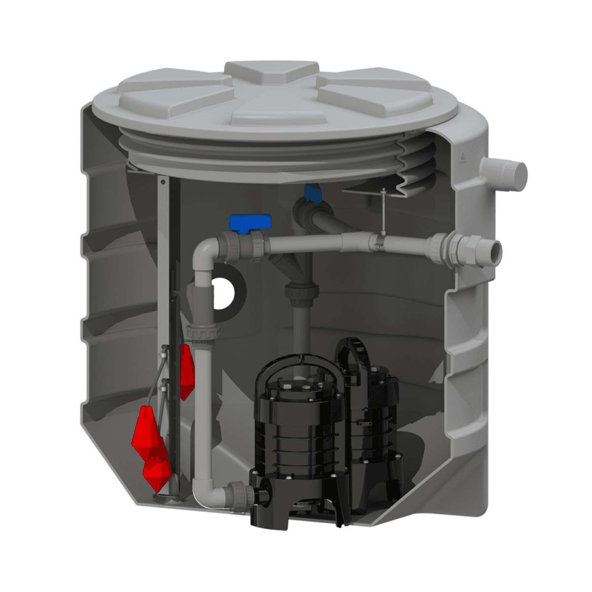 SFA SANIFOS 610 2 GR SP S pumpstation - Enfasad kvarnversion med referens 009FOS610TM från SFA SANITRIT