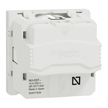 Schuko-uttag bas polarvit New Unica med referens NU303718 från SCHNEIDER ELECTRIC
