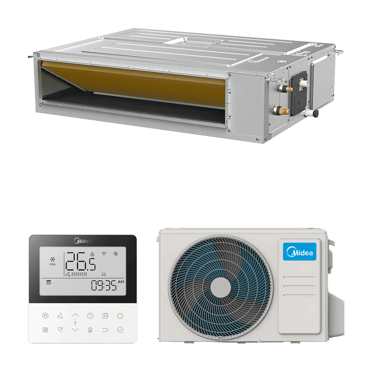 Luftkonditionering kanal Midea A7 2,6 kW 9000 BTU med referens MTJU-26(09)N8Q-1 från MIDEA
