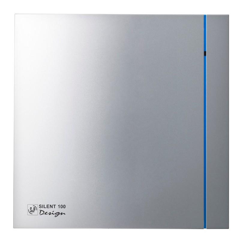 Badrumsfläkt SILENT-100 CZ Silver Design med referens 5210602600 från SOLER & PALAU