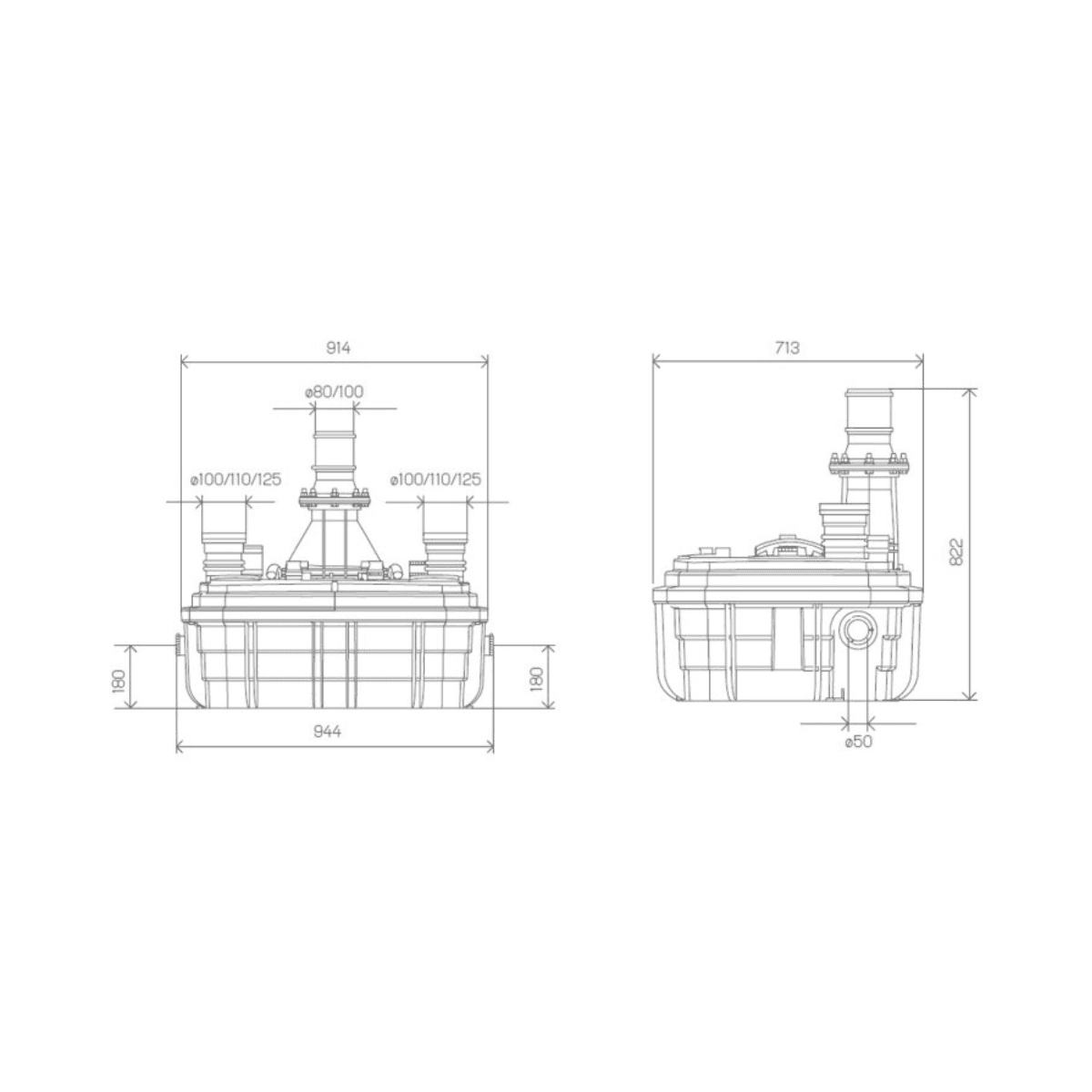 SFA Sanicubic 2 VX S pumpstation med referens 0102203 från SFA SANITRIT