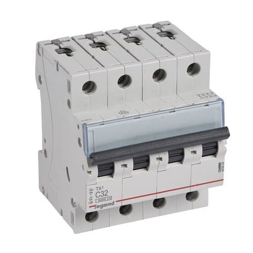 TX3 4P 32A Circuit Breaker Curve C 6kA with reference 403629 from the brand LEGRAND