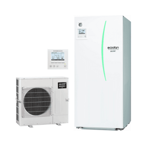 Mitsubishi ECODAN ECO Inverter luft-vattenvärmepump 4 kW 200 liter set med referens ECODANECO4-200 från MITSUBISHI