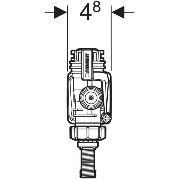 Geberit sidomatningsmekanism serie 383 med referens 281.000.00.5 från GEBERIT
