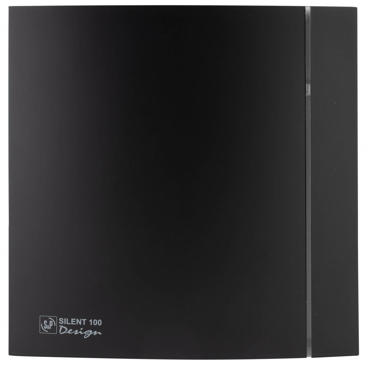 Bathroom Extractor Fan SILENT-100 CZ Design 4C Black with reference 5210607400 from the brand SOLER & PALAU