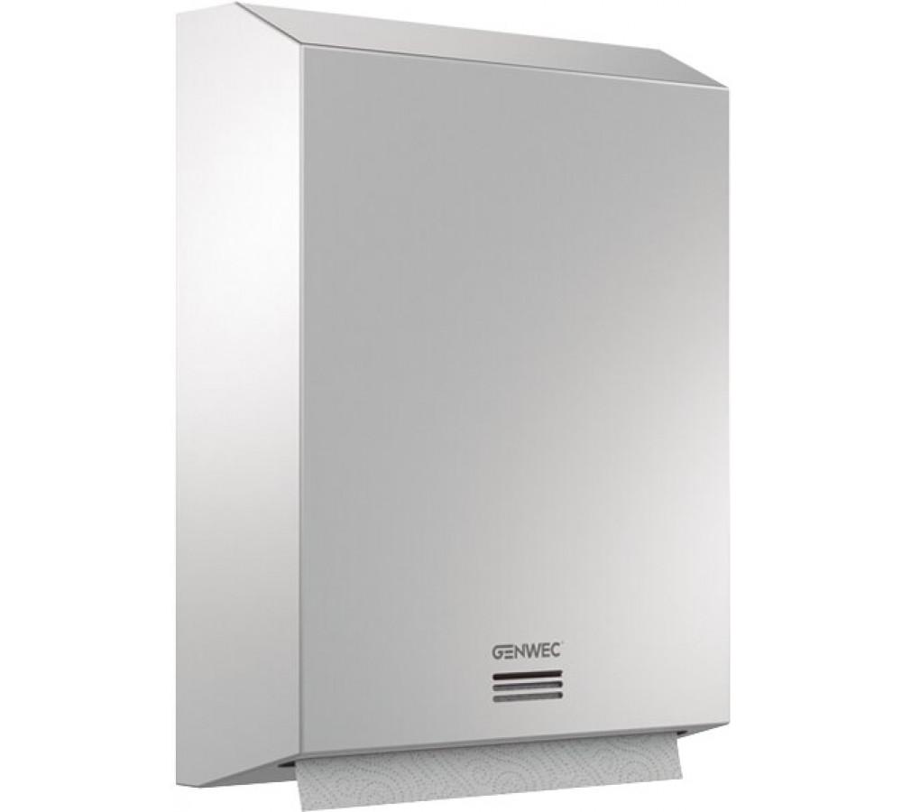 Stor handdukspappersdispenser rostfritt stål 304 satin med referens GW03 05 04 01 från GENWEC